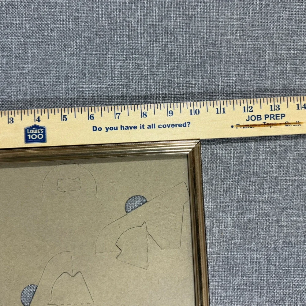 VTG Gold Brass Color Metal Picture Frame 8x10 Cardboard Back Vertical Horizontal